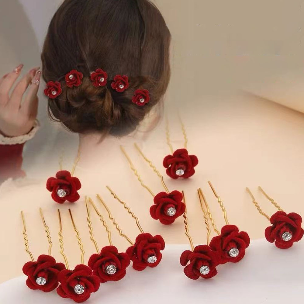 Supply Florist - 10 Stuks Rose Haaraccessoires Bruiloft Bruid