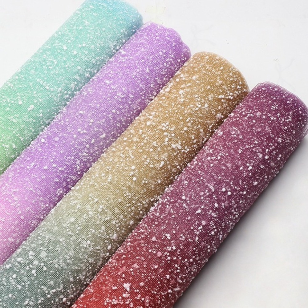 Florist Flower Supply - Gradient Sneeuw Dot Garen Mesh Papier