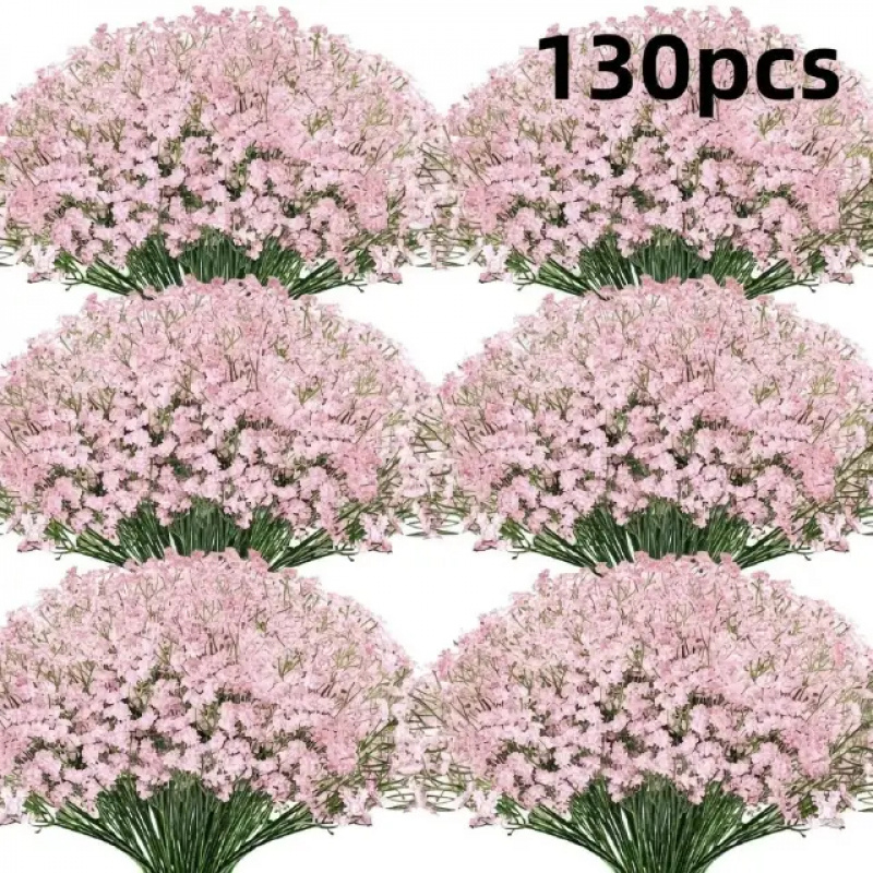 Florist Supply Bulk - 130-stem roze gypsophila kunstbloemenboeket, frisse en
